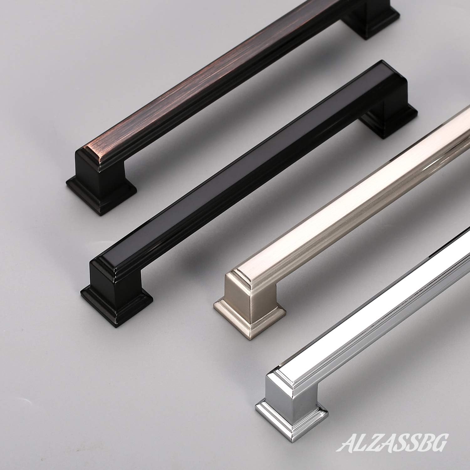 10 Pack Brushed Satin Nickel Cabinet Pulls, 5 Inch(128mm) Hole Center Cabinet Handles Kitchen Pulls for Cabinets and Drawer AL3071SN