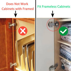 10-Pack Hidden Hinges Doors Frameless Cabinet Hinges Concealed Surface Mount Cabinet Hinges