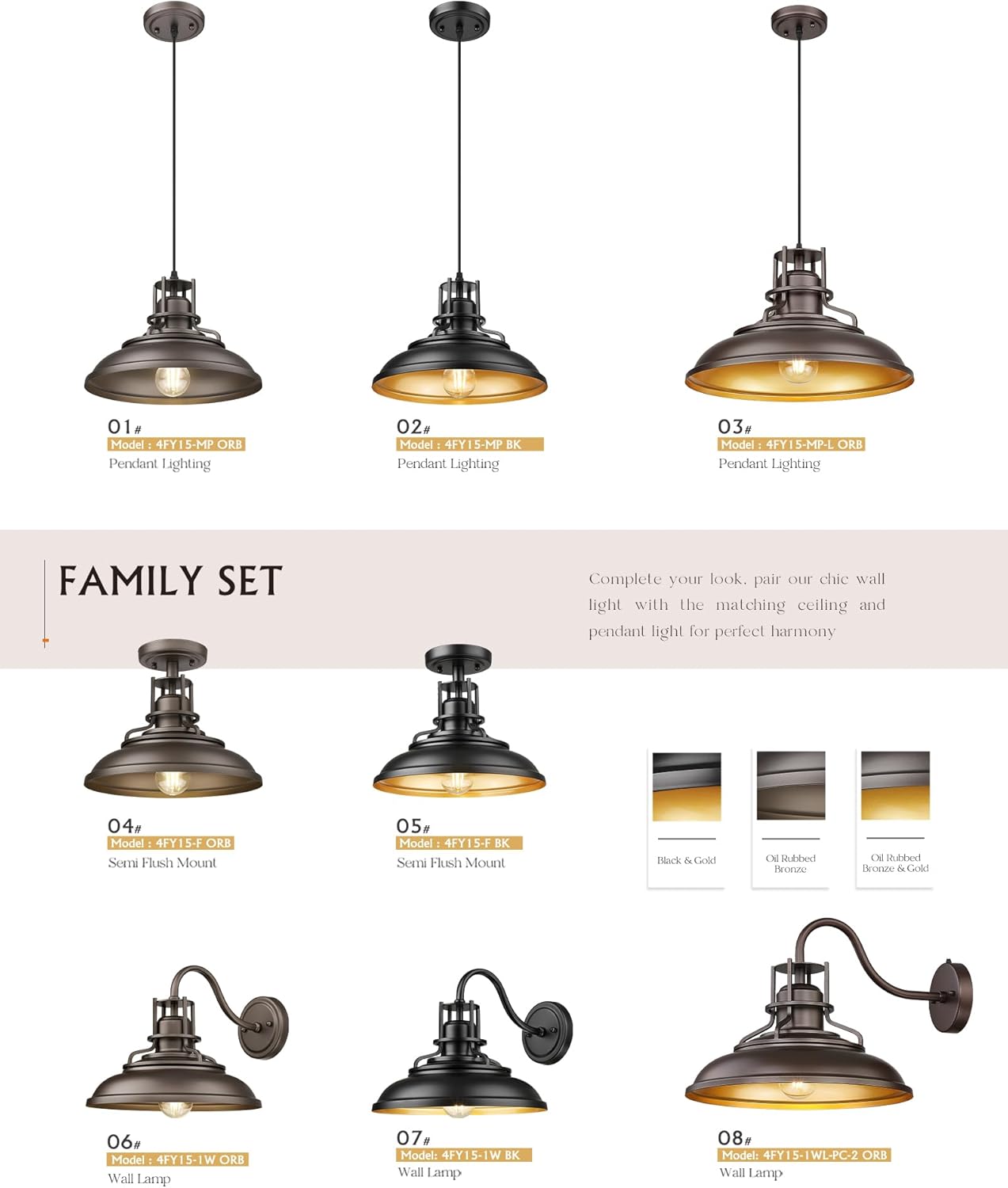 1-Light Semi Flush Mount Light Fixture, 12" Farmhouse Outdoor Ceiling Light for Hallway, Porch, Laundry, Foyer