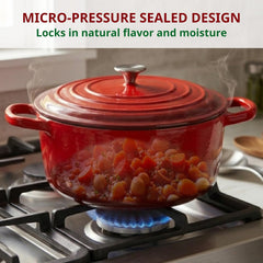 10 Quart Dutch Oven Approx, 9.5 qt Enameled Cast Iron Dutch Oven Pot & Lid | Nonstick Large Bread Oven For Sourdough