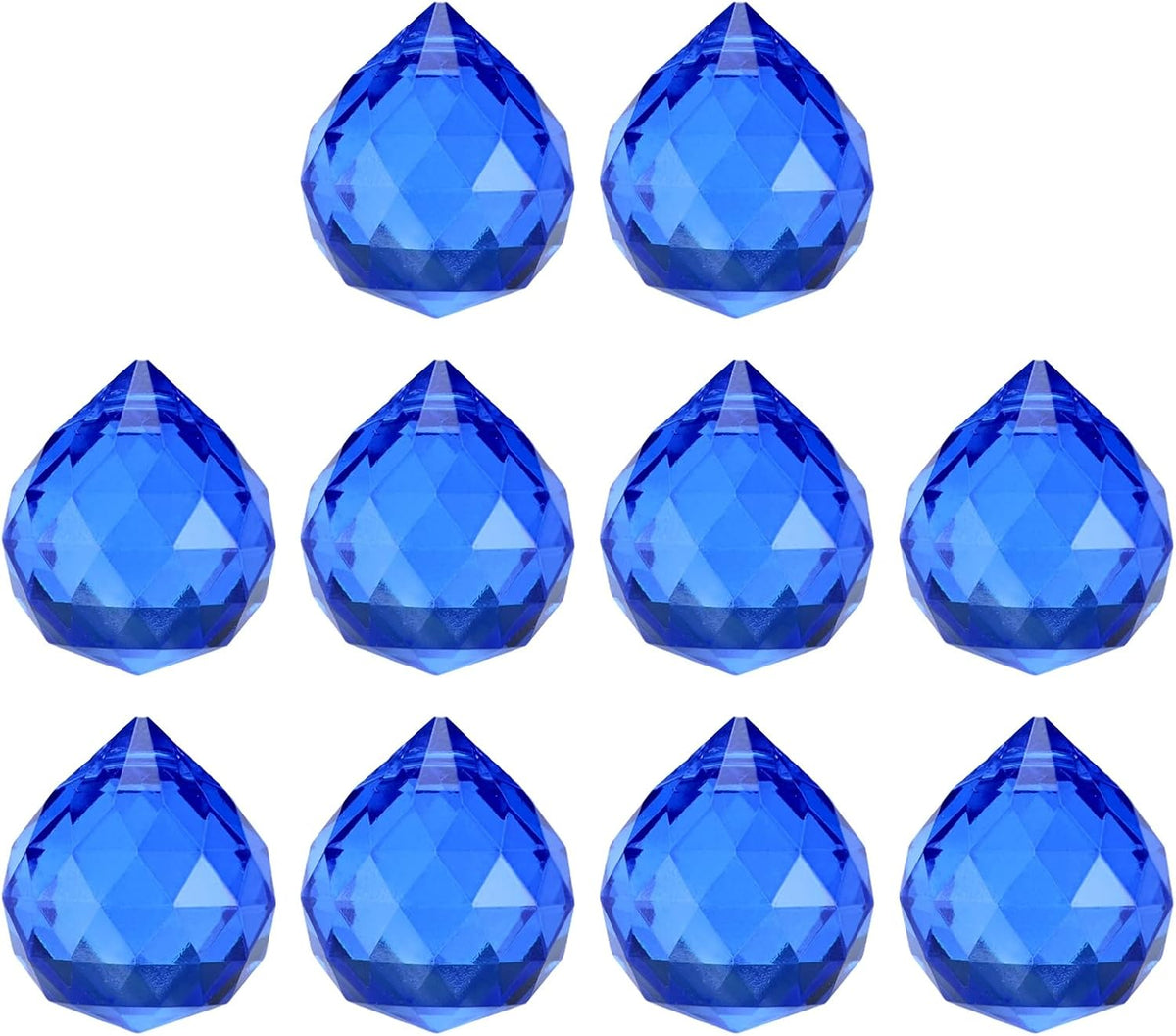 10-Pack Crystal Ball Prisms, 24mm/0.94 Inch Chandelier Pendant Maker Hanging Crystals Chandelier Prisms for
