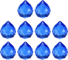 10-Pack Crystal Ball Prisms, 24mm/0.94 Inch Chandelier Pendant Maker Hanging Crystals Chandelier Prisms for