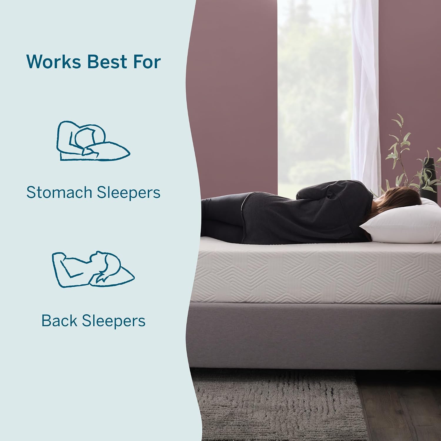 10" Firm Gel Memory Foam Mattress - Bamboo Charcoal & Cooling Gel - Fiberglass Free - Bed in a Box - CertiPUR-US