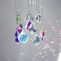 10 Pcs Colorful Crystal Suncatcher Prisms Chandelier Crystals Replacement - Crystal Suncatchers for Lamp Windows