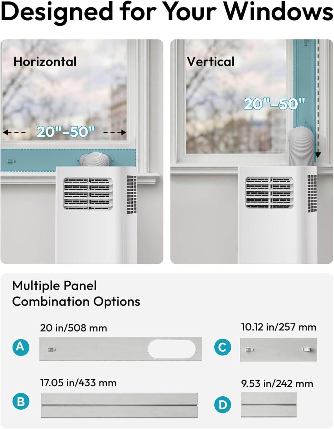 10,000 BTU Portable Air Conditioners, 4 in 1 Portable AC with Cool, Dry, Fan, Sleep Modes