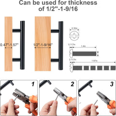 10 Pack Cabinet Pulls Brushed Nickel Stainless Cabinet Handles, and Bathroom Cabinets, 5 Inch Length, 3 Inch Hole Center