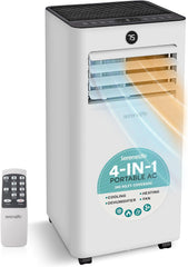 10,000 BTU Portable Air Conditioner and Heater, Small AC with Dehumidifier and Fan