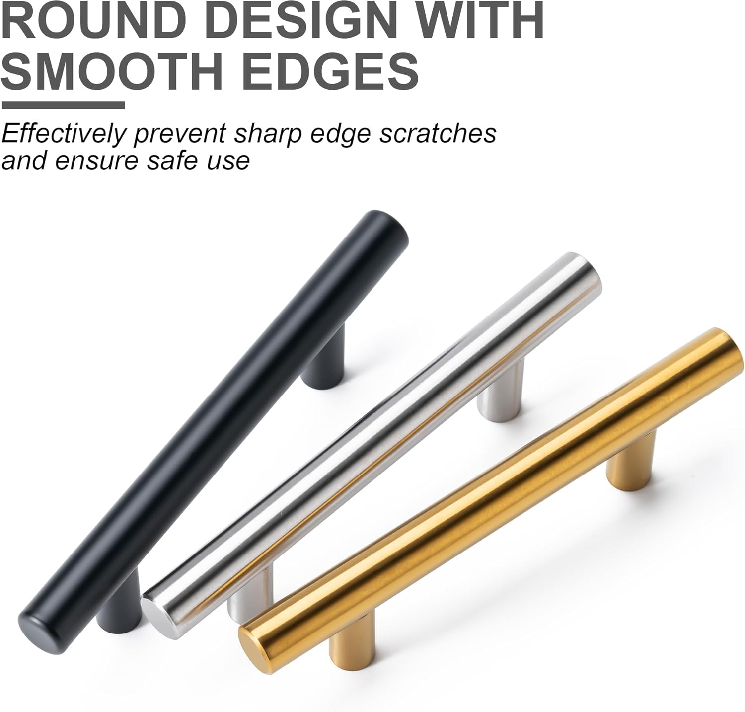 10 Pack Cabinet Pulls Brushed Nickel Stainless Cabinet Handles, and Bathroom Cabinets, 5 Inch Length, 3 Inch Hole Center