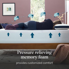 10" Firm Gel Memory Foam Mattress - Bamboo Charcoal & Cooling Gel - Fiberglass Free - Bed in a Box - CertiPUR-US