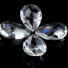 10 Pcs 50mm Clear Crystal Teardrop Pendants Chandelier Parts - Clear Crystal Teardrop Prisms Pendants 50mm Chandelier