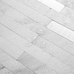 10-Sheet Peel and Stick Backsplash Tile, Faux White Marble Look PVC Mixed Metal Stick on Backsplash , 9.4 sq.ft