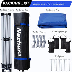 10' x 10' Pop Up Canopy Tent with Sand Weight Bag, Freestanding Sun Shelter for Picnic and Camping
