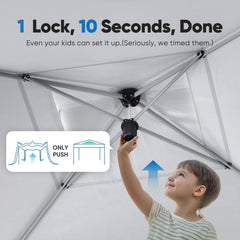 10'x10' Pop up Screened Canopy Tent with Mosquito Netting, Portable Easy up Outdoor Screen House Shelter and Picnic