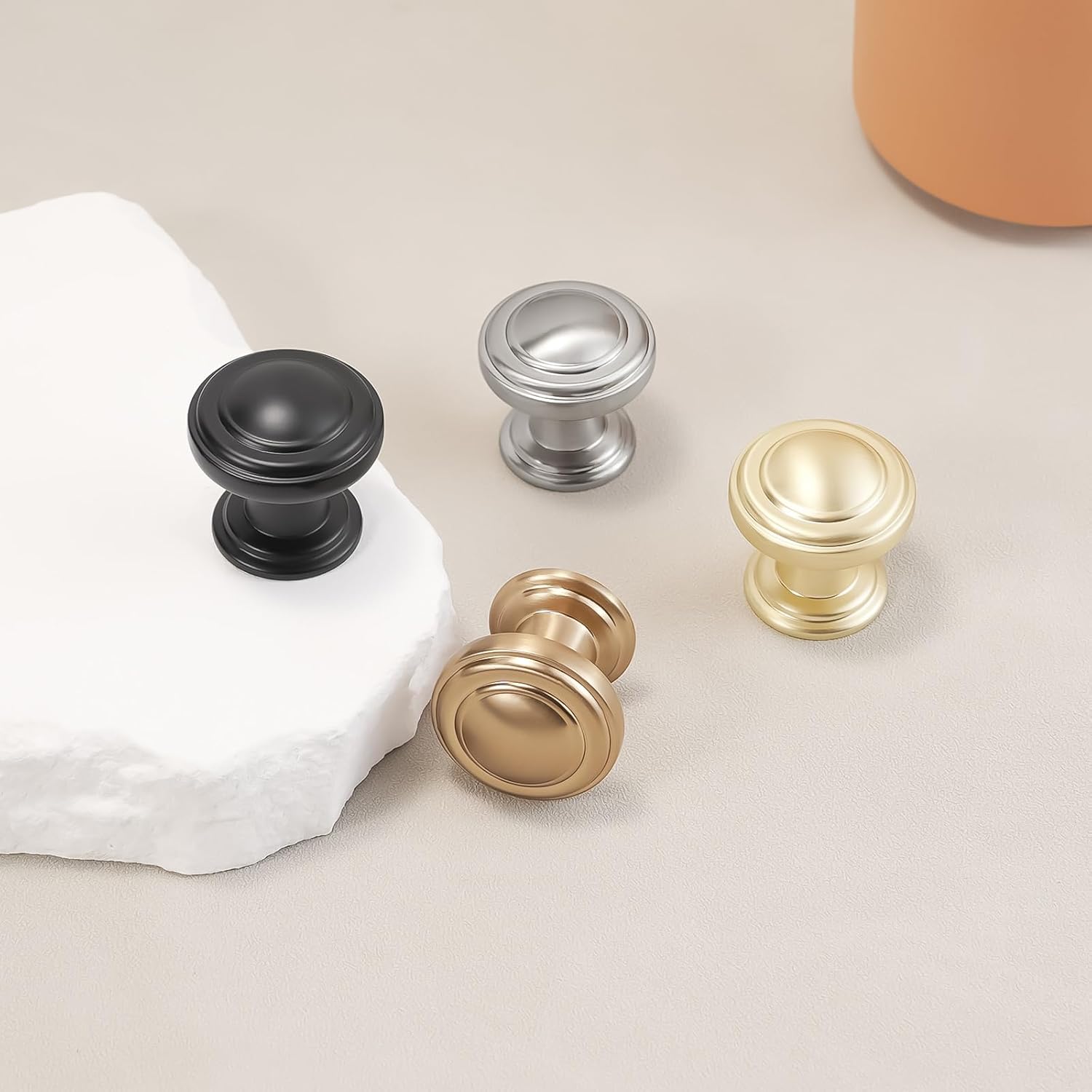 10 Pack Brushed Satin Nickel Kitchen Cabinet Knobs Solid Drawer Knobs Kitchen Cabinet Hardware Zinc Alloy Handles