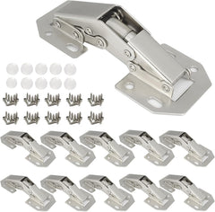 10-Pack Hidden Hinges Doors Frameless Cabinet Hinges Concealed Surface Mount Cabinet Hinges