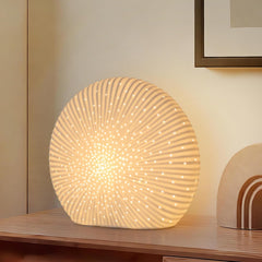 10.5"Modern Ceramic Table Lamp,White bedside table lamp, night Lamp,Decorative Lamp,Ambient lighting,Artistic lamp