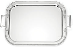 & Barton Silverplate Rectangular Serving Tray, Coffee Table Decor | mirror finish, hand wash only | handles for easy
