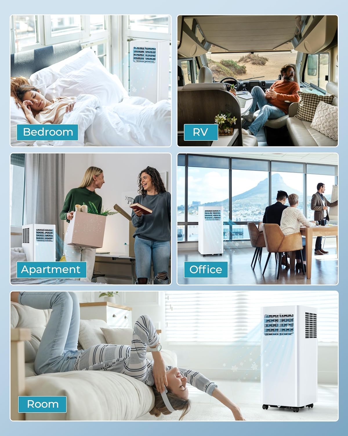 10,000 BTU Portable Air Conditioners, 4 in 1 Portable AC with Cool, Dry, Fan, Sleep Modes