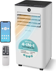 10,000 BTU Portable Air Conditioner and Heater, Small AC with Dehumidifier and Fan, Wifi Function