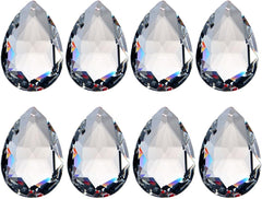 10 Pcs 50mm Clear Crystal Teardrop Pendants Chandelier Parts - Clear Crystal Teardrop Prisms Pendants 50mm Chandelier