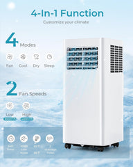 10,000 BTU Portable Air Conditioners, 4 in 1 Portable AC with Cool, Dry, Fan, Sleep Modes