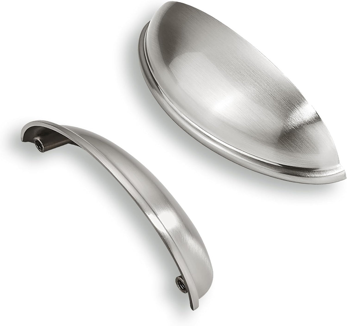 10 Pack 4" Drawer Pulls Brushed Satin Nickel Cabinet Cup Pulls Kitchen Hardware Cabinet Handles Drawer Handles Knobs 4
