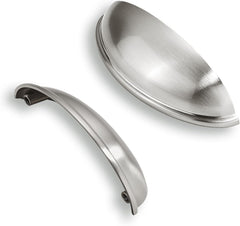 10 Pack 4" Drawer Pulls Brushed Satin Nickel Cabinet Cup Pulls Kitchen Hardware Cabinet Handles Drawer Handles Knobs 4