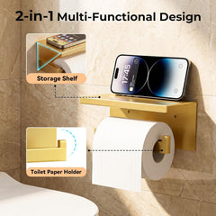 10-Piece Brushed Gold Bathroom Hardware Set SUS304 Stainless Steel, 2×23.6" Towel Bars, 2 Towel Rings, 2 Toilet Paper