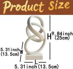 10" Modern Abstract Ribbon Decorative Sculpture, Knot Sculptures,Home Decor,Coffee Table Statues,Dining Living Room