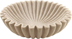 10'' Large Ruffle Decorative Fruit Bowl Coffee Table Scalloped Purse Key Holder Kitchen Countertop Console Modern