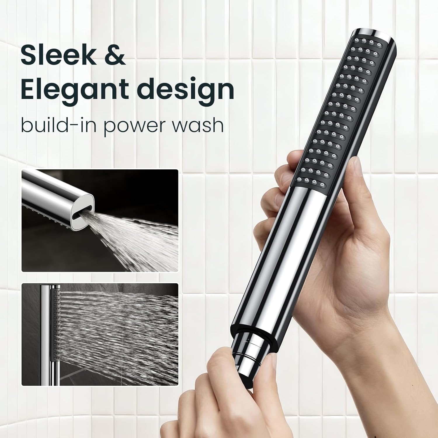 10" Luxurious Rain Shower Head with Handheld, High Pressure Rainfall Shower Heads wih Extension Arm