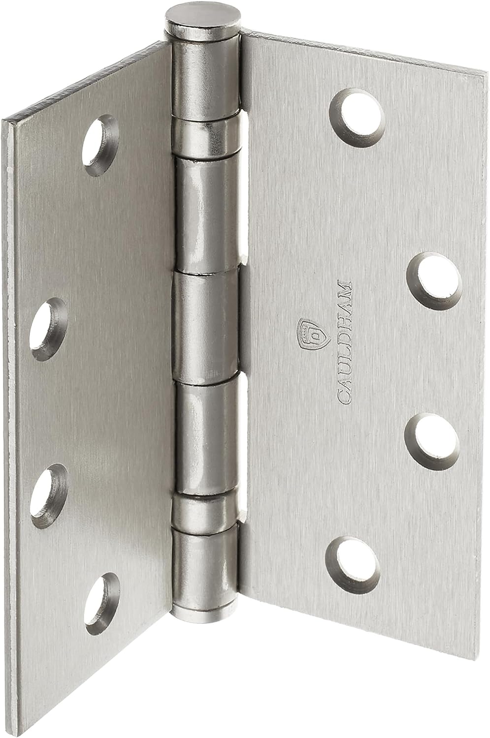 (3 Pack) Commercial-Grade 4-1/2" Full Mortise Ball-Bearing Door Hinges - Satin Nickel