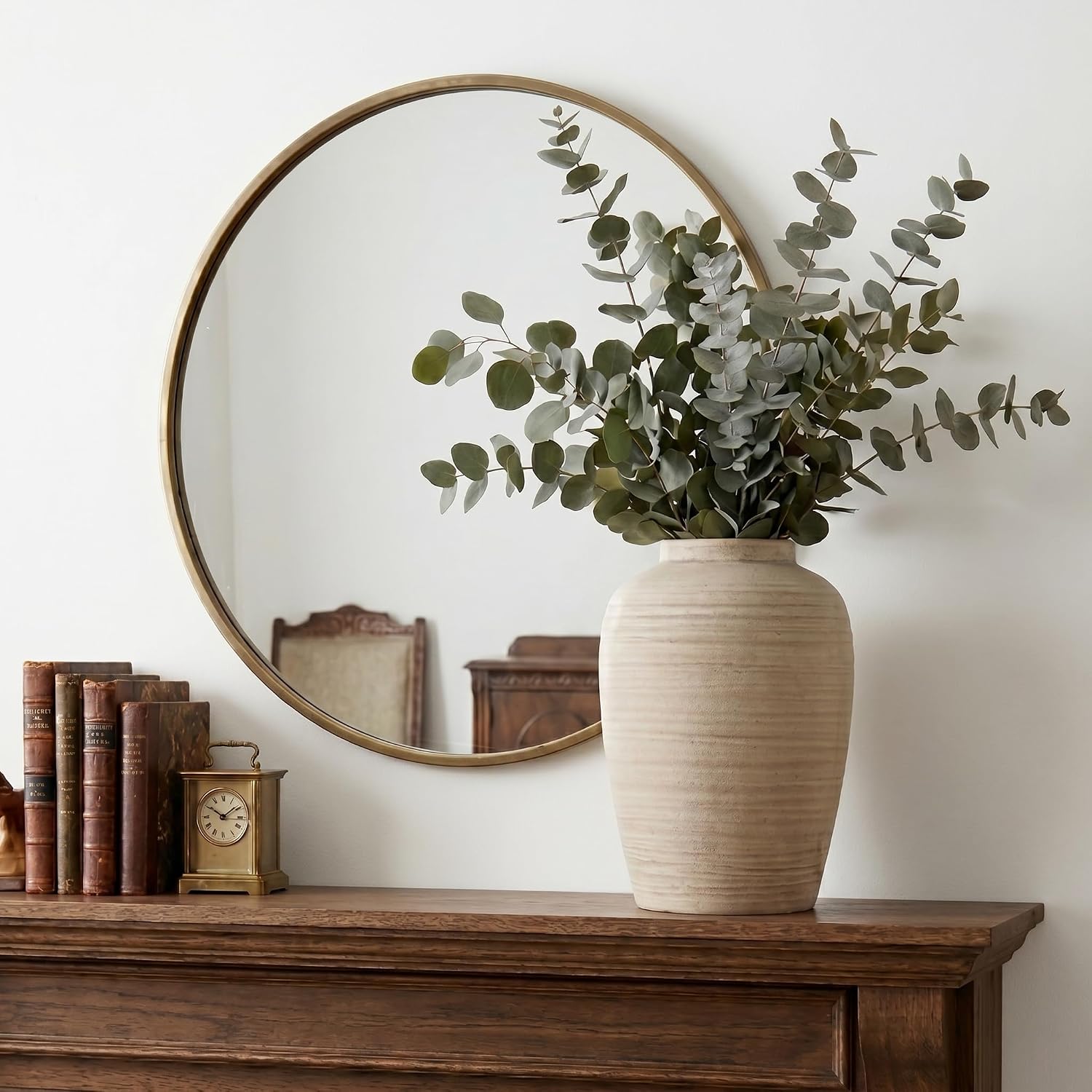 10 Inch Large Ceramic Vase Farmhouse Style Pottery Flower Vase | Handcrafted Rustic Ceramic Vase,Cream Ceramic