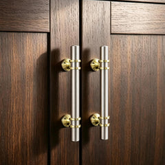 10 Pack Brushed Nickel Cabinet Pulls Kitchen Cabinet Handles, 3inch Cabinet Pullls Brushed Nickel&Gold Kitchen Pulls