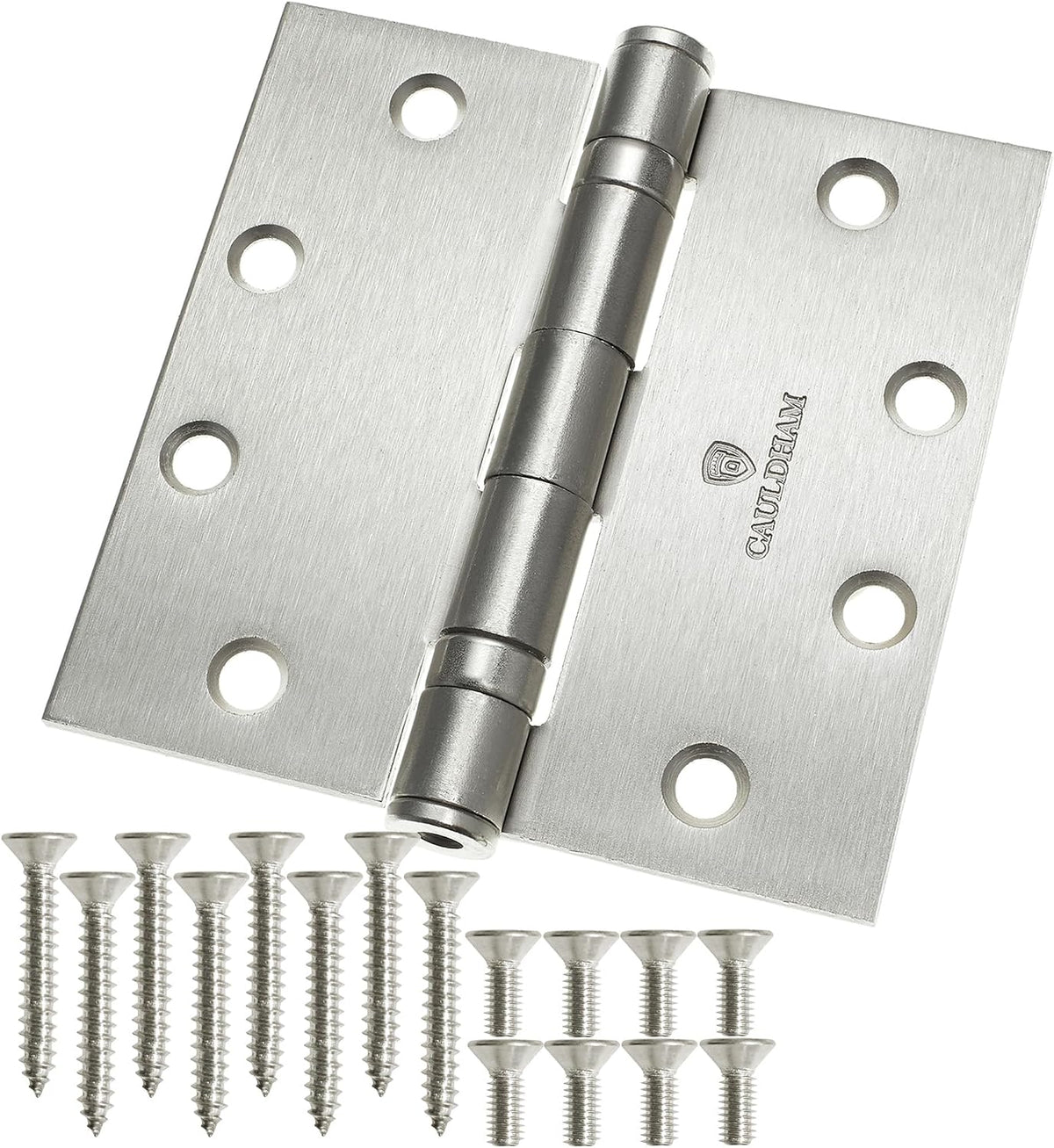 (3 Pack) Commercial-Grade 4-1/2" Full Mortise Ball-Bearing Door Hinges - Satin Nickel