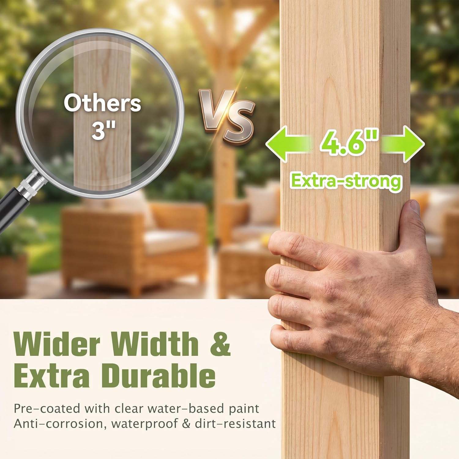 10' x 12' Wooden Gazebo,Patio Hardtop Gazebo Wood,DIY Color Permanent Pavilion with Galvanized Steel Double Metal Roof