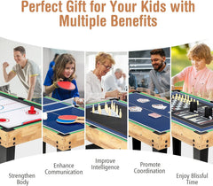 10-in-1 Combination Multi Game Table Set, Adult Size Combo Game Table W/Foosball, Table Tennis, Pool, Air Hockey