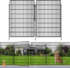 10 Panels Garden Fencing Animal Barrier with Lock, 40 in(H) X 24 ft(L) Dog Fence Outdoor for Yard Rustproof No Dig