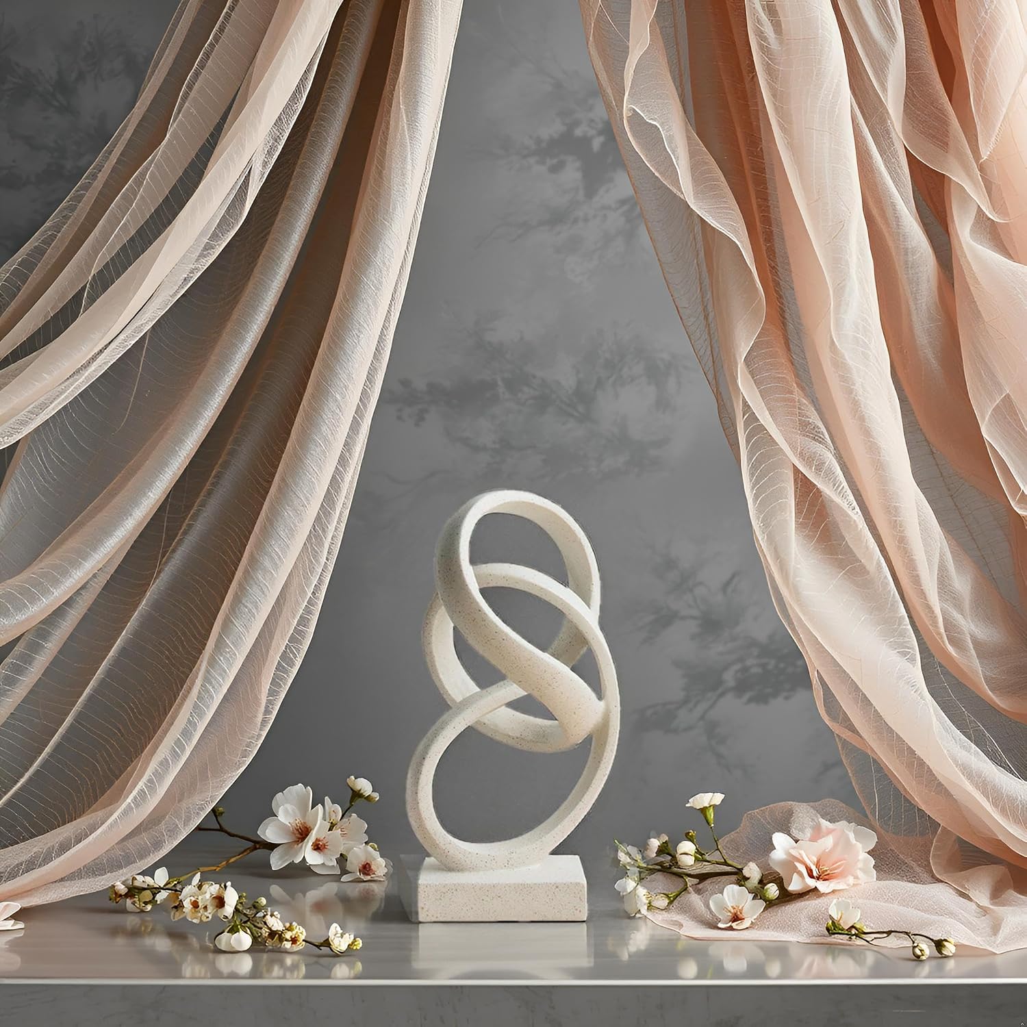 10" Modern Abstract Ribbon Decorative Sculpture, Knot Sculptures,Home Decor,Coffee Table Statues,Dining Living Room