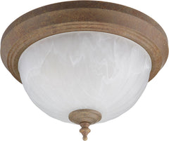1-Light Cobblestone Flush Ceiling Fixture, 11-1/8" Diameter x 6-3/4" Height
