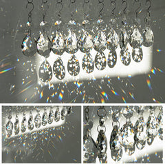 10 Pcs 3 Inch Clear Crystal Bauhinia Prisms Chandelier Decor - Clear Crystal Bauhinia Prisms Pendants Chandelier
