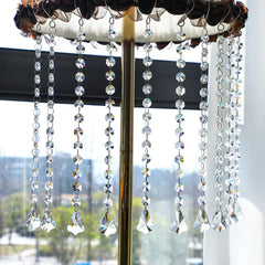 10 Pack Hanging Chandelier Maple Leaf Crystals