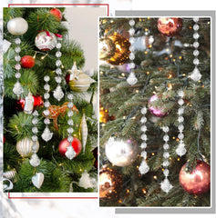 100 Pcs Clear Acrylic Crystal Ornament Beads Hanging Glass Crystals Clear Acrylic Prisms Pendant Ornaments for