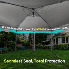 10'x10' Pop up Screened Canopy Tent with Mosquito Netting, Portable Easy up Outdoor Screen House Shelter and Picnic