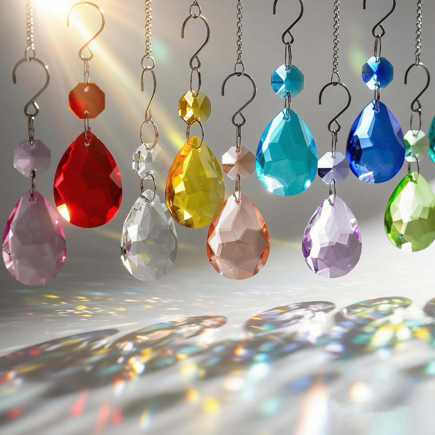 10 Pcs 3 Inch Clear Crystal Bauhinia Prisms Chandelier Decor - Clear Crystal Bauhinia Prisms Pendants Chandelier