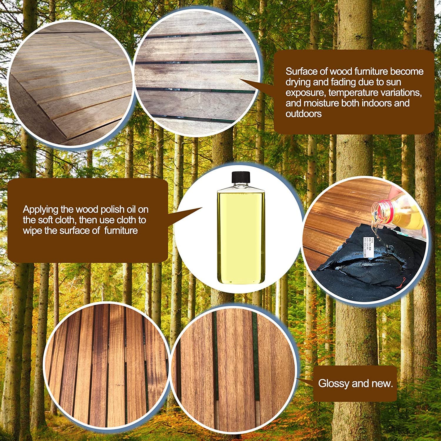 10 PCS Interlocking Patio Deck Tiles, 12 x 12in Acacia Hardwood Outdoor Flooring Tiles, 10 sq.ft Wood Composite Deck