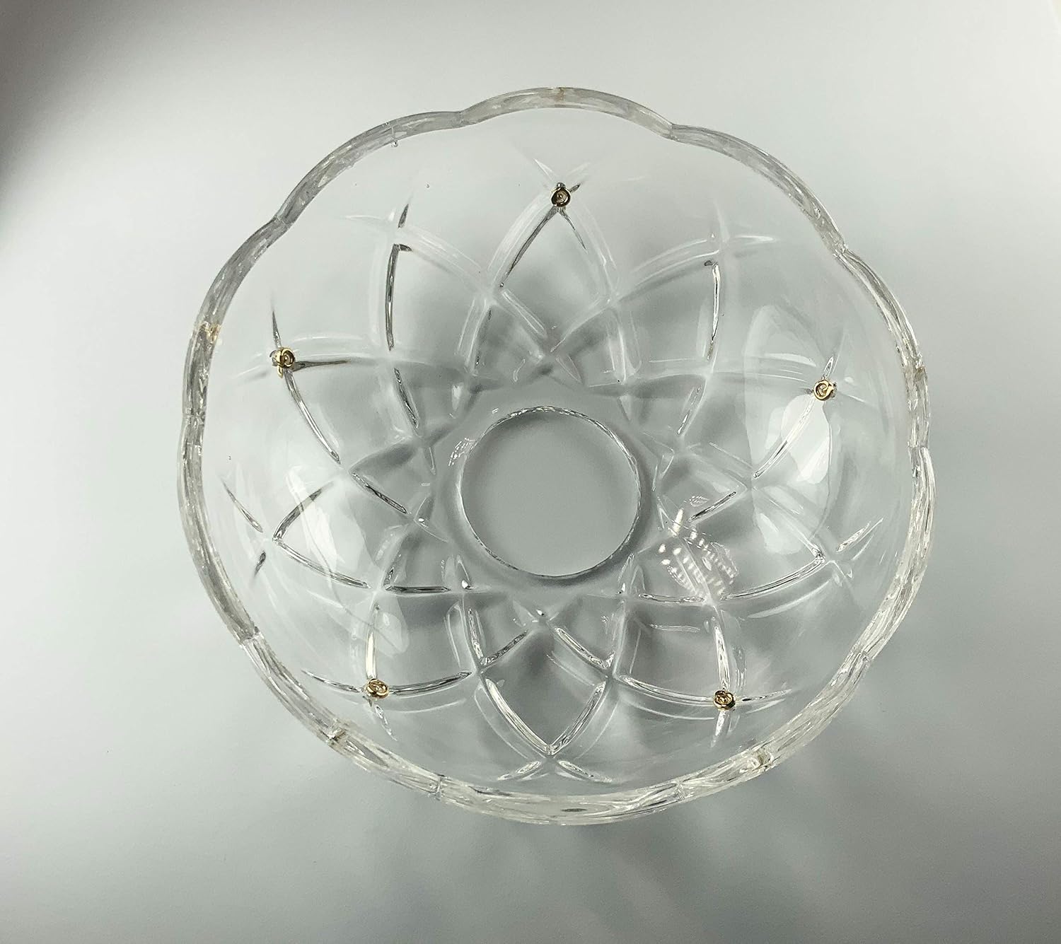 1 Piece - 5 Side Holes, 4-Inch Asfour Chandelier Crystal 30% Lead Crystal Bobeche Lamp Chandelier Parts Cups Clear