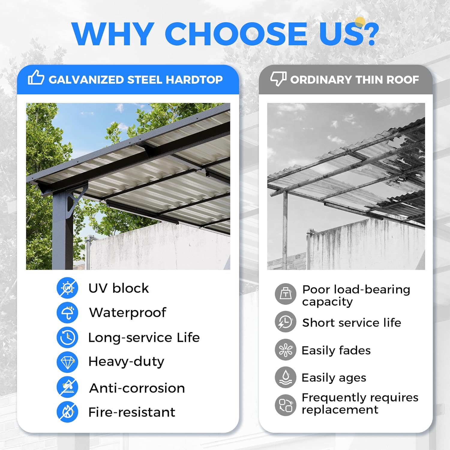 10'x14' Lean to Gazebo, Hardtop Pergola with Metal Roof, Wall Mounted Heavy Duty Canopy Awning for Backyard