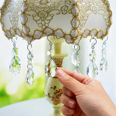10 Pcs 3 Inch Clear Crystal Bauhinia Prisms Chandelier Decor - Clear Crystal Bauhinia Prisms Pendants Chandelier