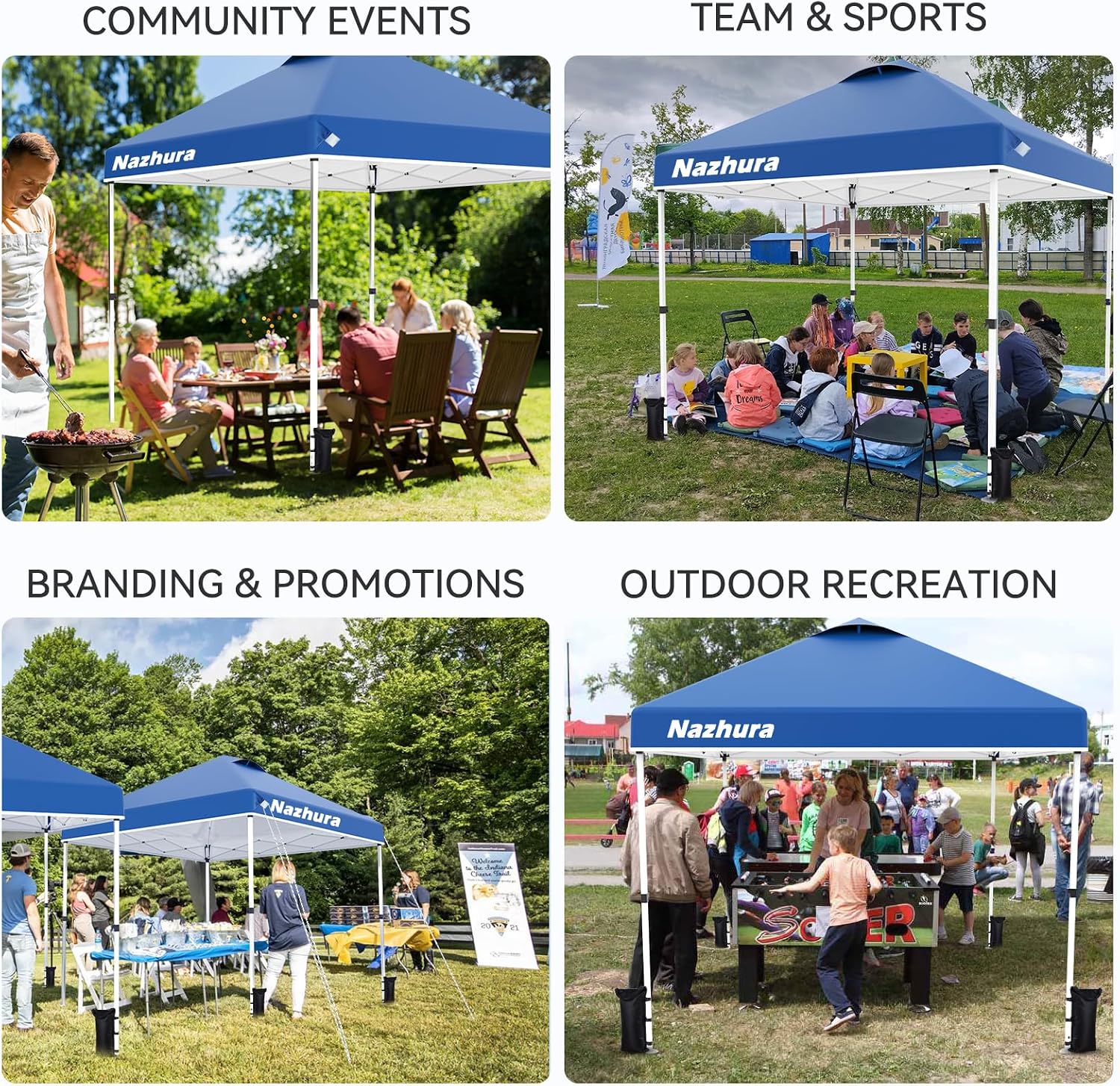 10' x 10' Pop Up Canopy Tent with Sand Weight Bag, Freestanding Sun Shelter for Picnic and Camping